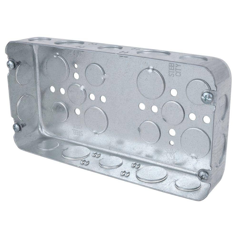 3 - Gang 58 cu. in. New Work Pre - Galvanized Metal Drawn Style Electrical Box - Stu's Home Improvement Outlet