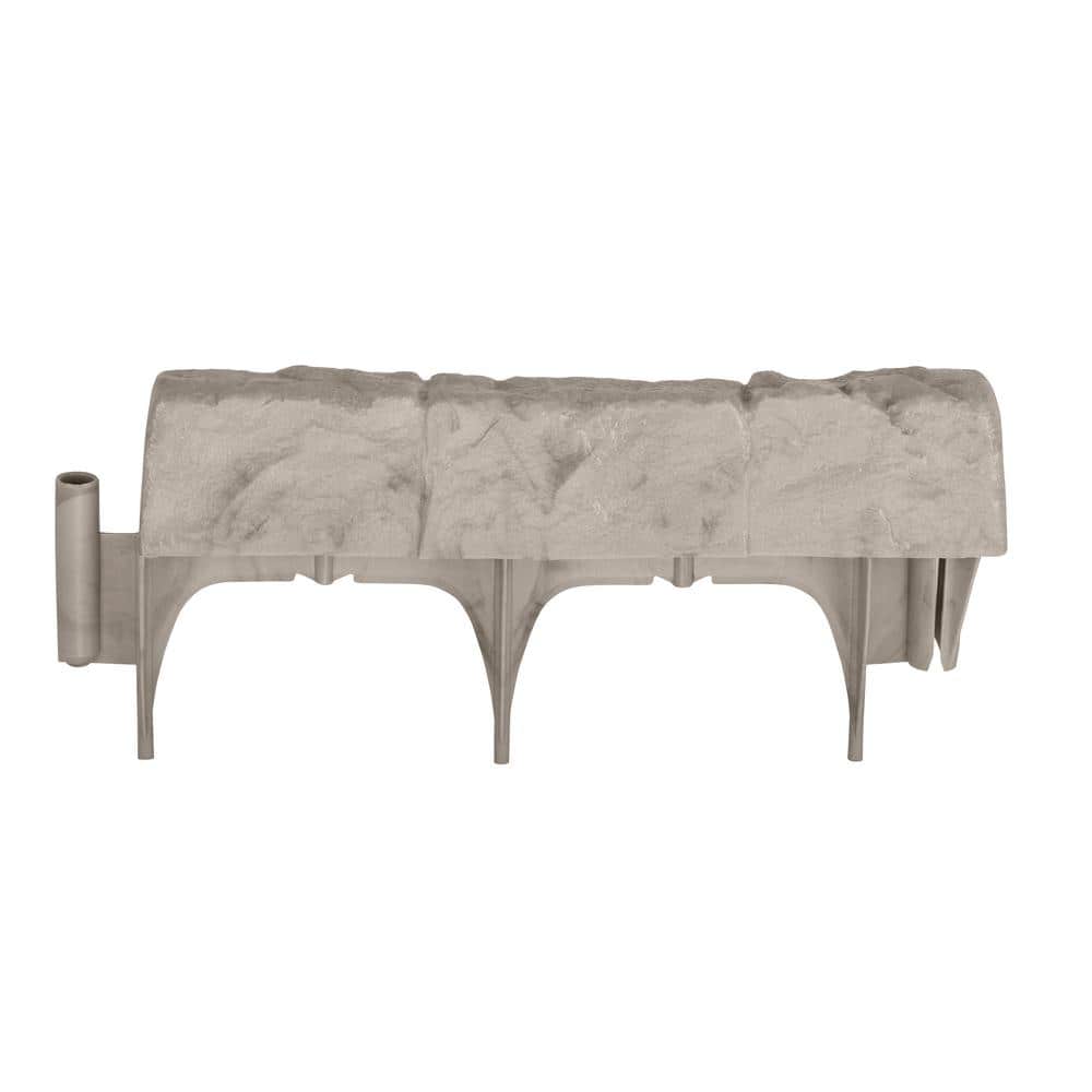 Border Stone 10 ft. (12 in. Sections) Plastic Border Edging