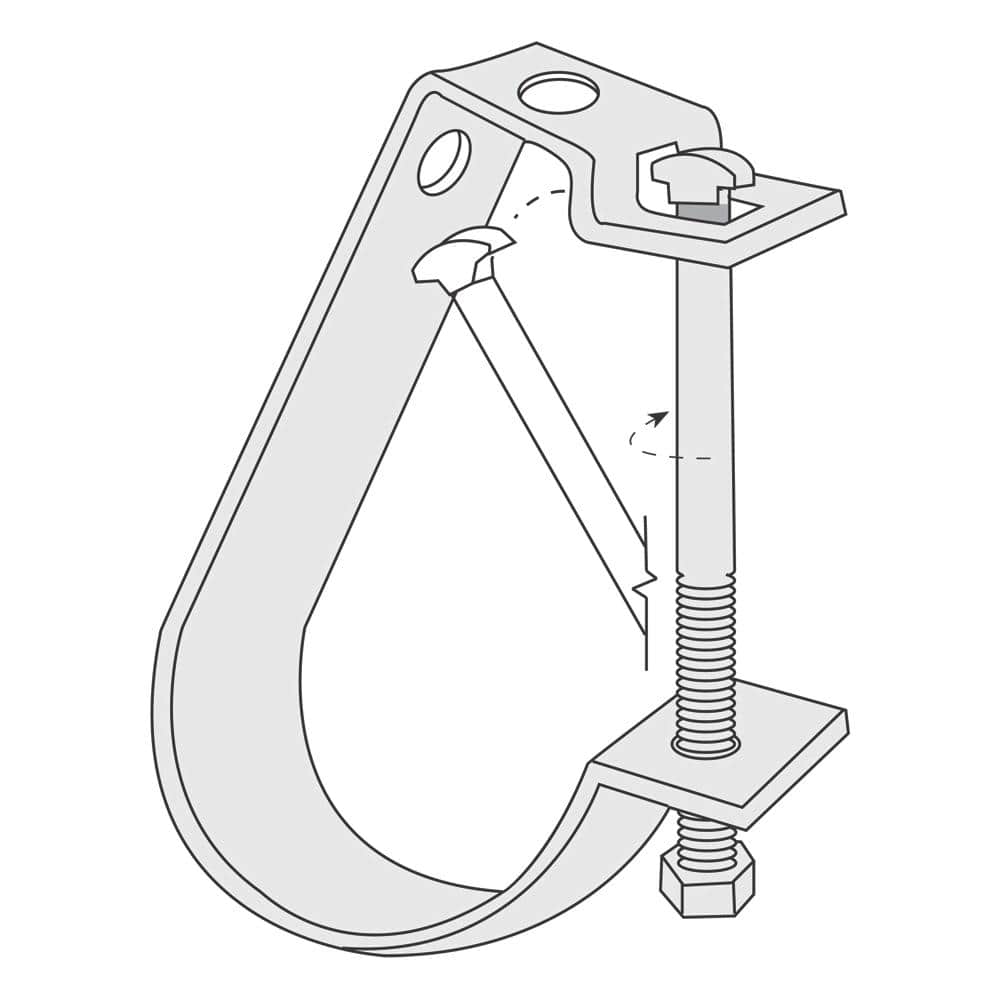 1/2 in. Lay-In Pipe Hanger Silver (Strut Fitting) (ZC711 1/2EG-10)