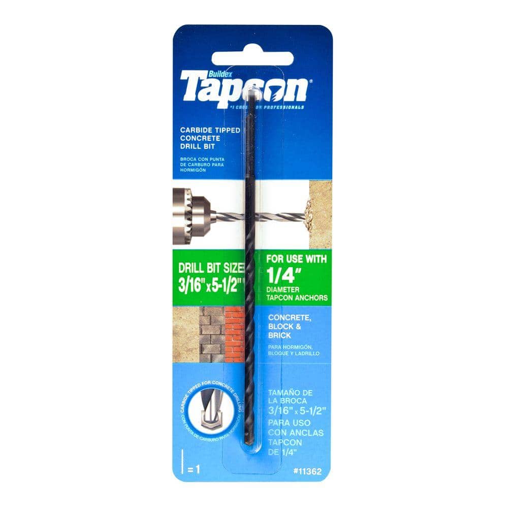 3/16 in. x 5-1/2 in. Carbide-Tipped Masonry Drill Bit