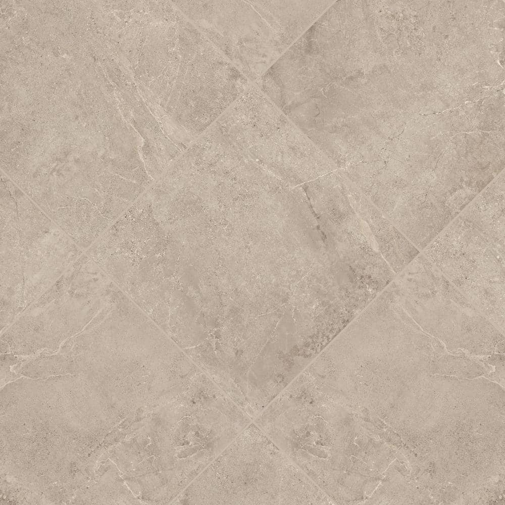 Soreno Taupe 24 in. x 24 in. Matte Porcelain Marble Look Floor and Wall Tile (16 sq. ft./Case)