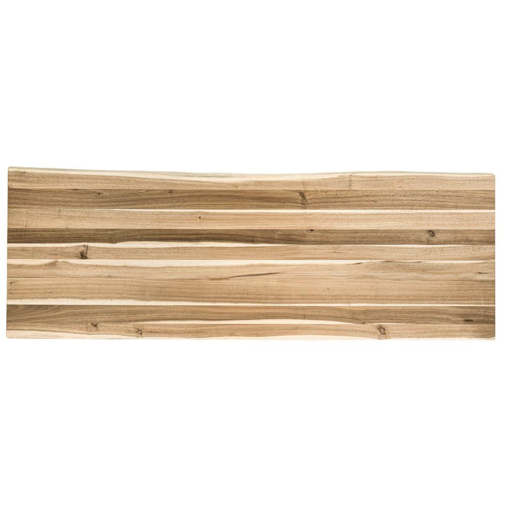 6 ft. L x 25 in. D x 1.5 in. T Unfinished Acacia Butcher Block Standard Countertop in Brown