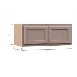 Hampton Assembled 30x12x12 in. Wall Bridge Kitchen Cabinet in Unfinished - Stu's Home Improvement Outlet