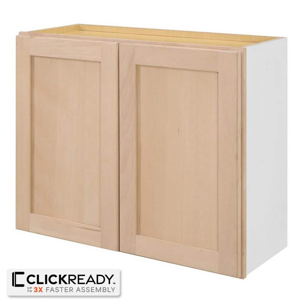 30 in. W x 12 in. D x 24 in. H Ready to Assemble Wall Bridge Kitchen Cabinet in Unfinished with CLICKREADY Technology