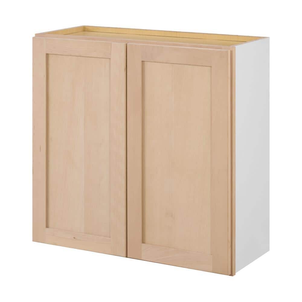 Hampton Bay 30 in. W x 12 in. D x 30 in. H Ready to Assemble Wall Kitchen Cabinet in Unfinished with CLICKREADY Technology