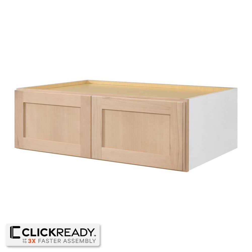 36 in. W x 24 in. D x 12 in. H Ready to Assemble Wall Bridge Kitchen Cabinet in Unfinished with CLICKREADY Technology