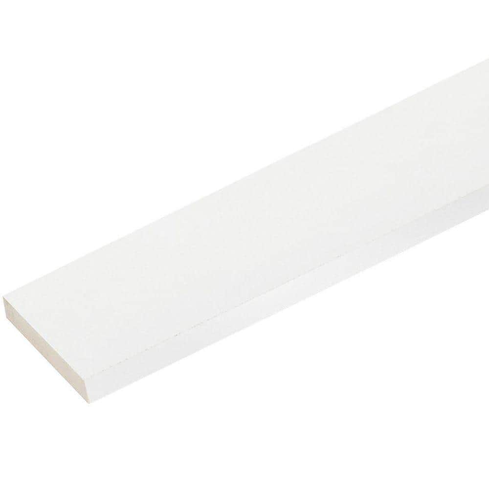 3/4 in. x 4-1/2 in. x 8 ft. White PVC Trim