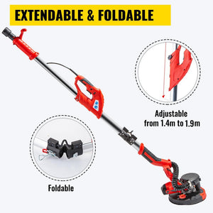 Drywall Sander 850 - Watt Electric Sander Variable Speed 800 - 1750RPM Drywall Sander Foldable Sheetrock Sander - Stu's Home Improvement Outlet