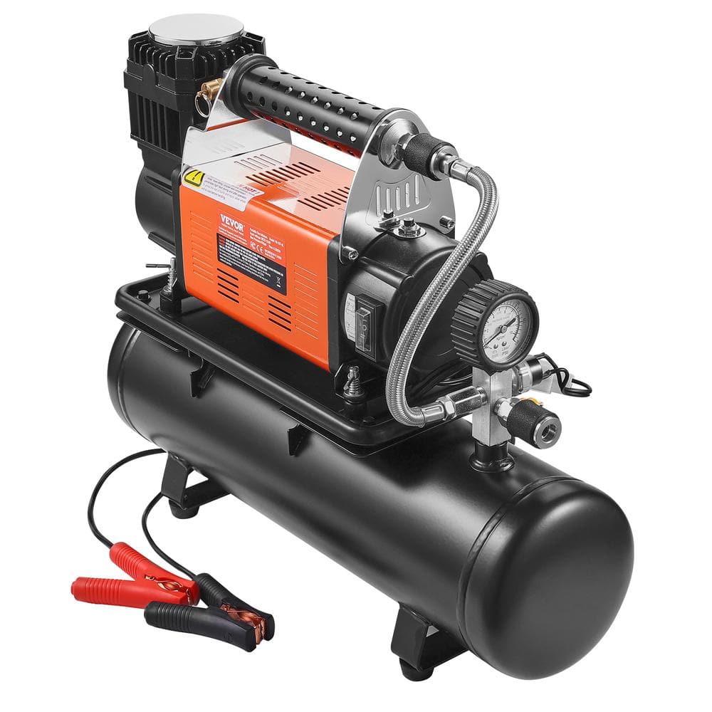 Portable Compressor Tank Capacity 1.6 Gal. 150 psi Pancake Electric Pressure Gauge Tire Inflator Air Compressor - Stu's Home Improvement Outlet