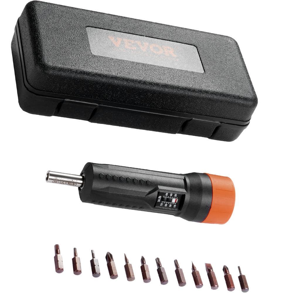 ¼ in. Drive Torque Screwdriver Set : 10-70 in-lbs. Torque Adjustment Range : 1 in-lb. Increment Torque Screwdriver,