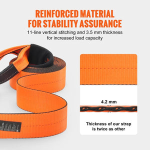 Recovery Tow Rope 30 ft. 46500 lbs. Heavy - Duty Off Road Snatch Strap Extreme Duty 12.2 in. - Stu's Home Improvement Outlet