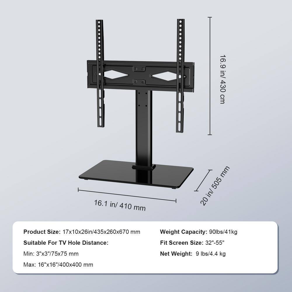 TV Stand Mount, Swivel Universal TV Stand for 32 in. to 55 in. TVs, Height Adjustable Portable Floor TV Stand - Stu's Home Improvement Outlet