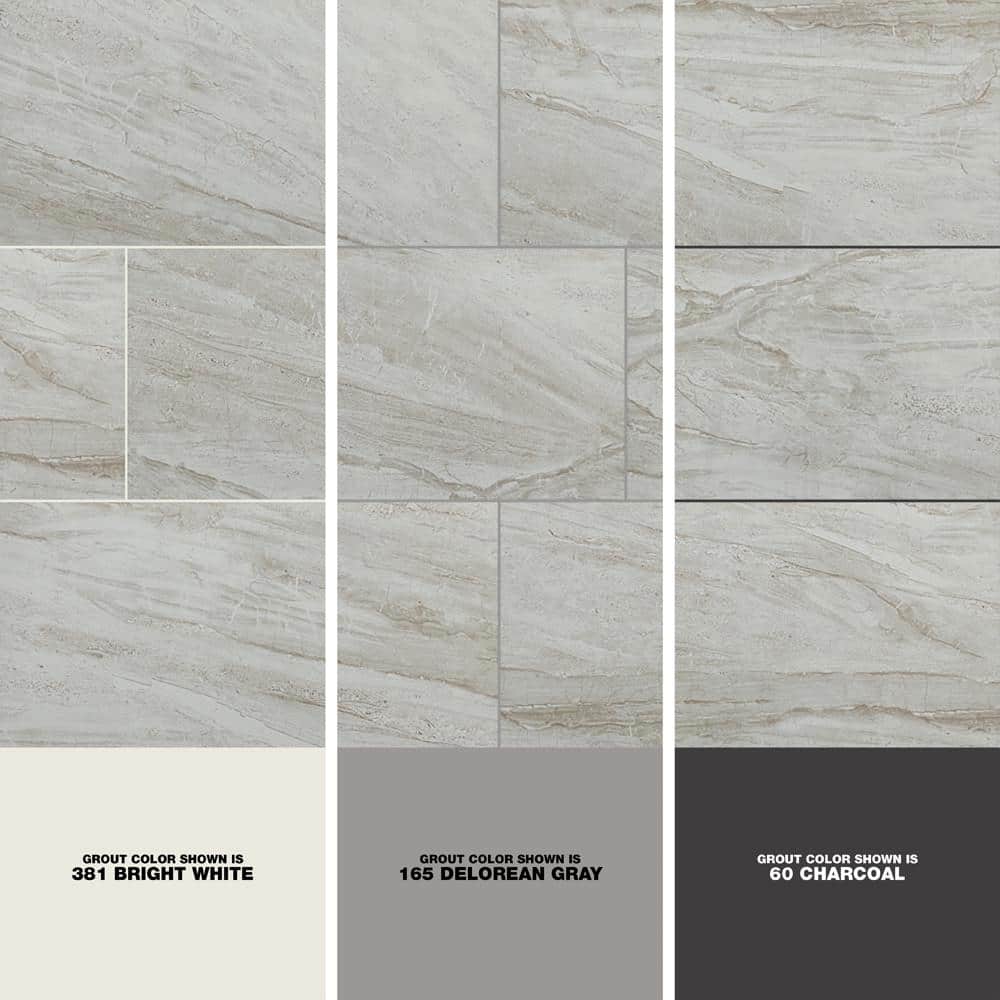 TrafficMaster Vigo Gris 12 in. x 24 in. Matte Ceramic Stone Look Floor and Wall Tile (16 sq. ft./Case)