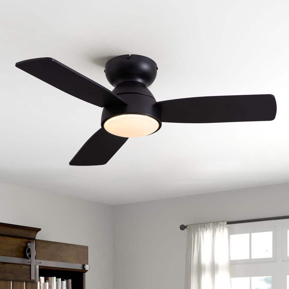 32 in. Modern Smart Indoor Black Ceiling Fan with Lights Reversible Rotation and Remote Control - Stu's Home Improvement Outlet
