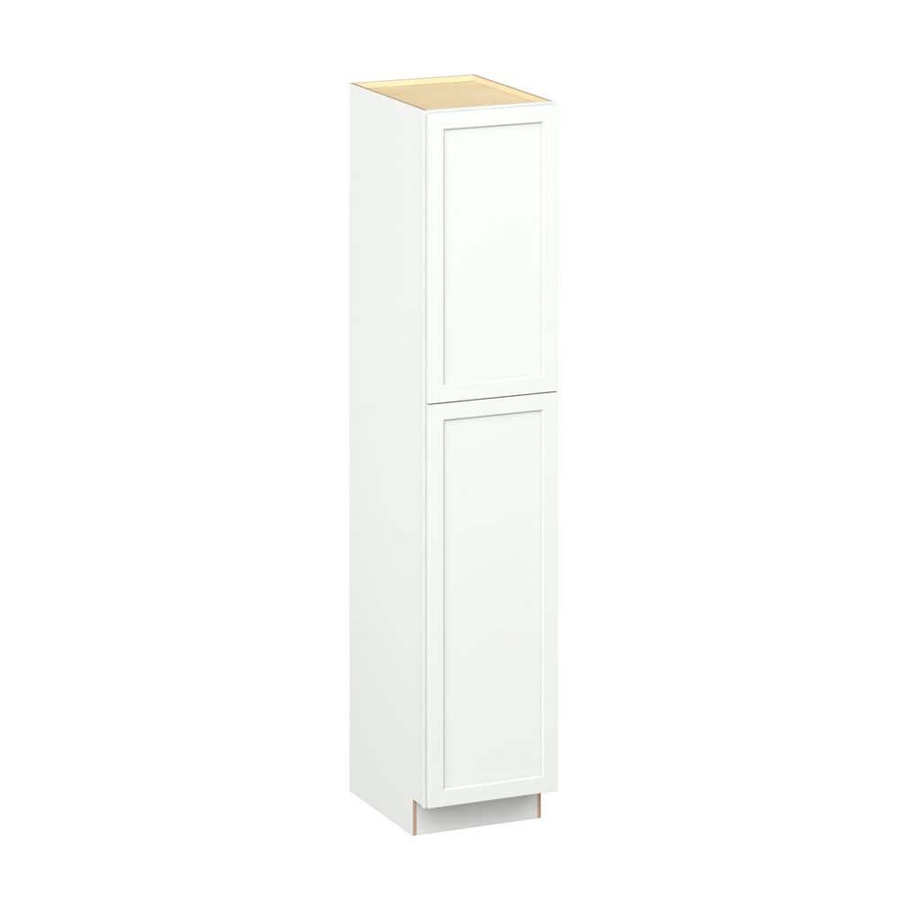 Emerson Pure White Pantry with Right door Ready to Assemble with 4-Adjustable Shelf (18 in. W x 90 in. H x 24-in. D)