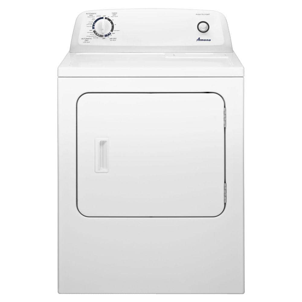 Amana 6.5 cu.ft. vented Front Load Gas Dryer in White with Wrinkle Prevent Option (NGD4655EW)