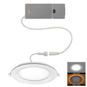 Commercial Electric 6 in. Canless Adjustable CCT Integrated LED Recessed Light Trim with Night Light 900 Lumens New Construction Remodel - Stu's Home Improvement Outlet