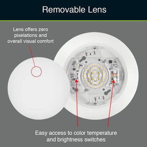 6 in. White Disk Light LED Flush Mount Light Fixture 600 - 900 - 1100 Lumens 2700K - 5000K Dimmable J - Box Compatible (6 - Pack) - Stu's Home Improvement Outlet