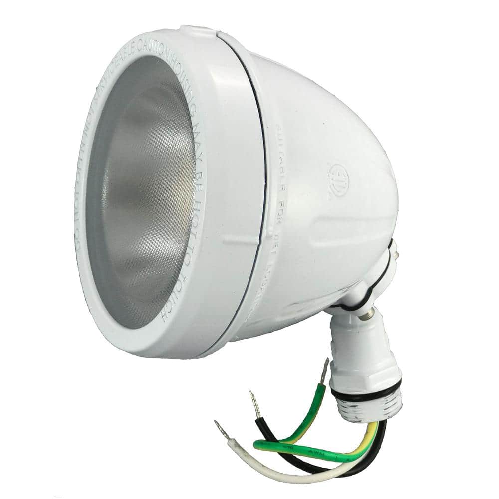 14 - Watt Hardwired White LED Landscape Flood Light Metal Spot Light, 1100 Lumens - Stu's Home Improvement Outlet
