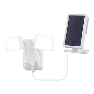 Defiant 180 - Degree White Motion Activated Solar Outdoor 2 - Head Dusk - to - Dawn LED Security Flood Light 1400 Lumens - Stu's Home Improvement Outlet