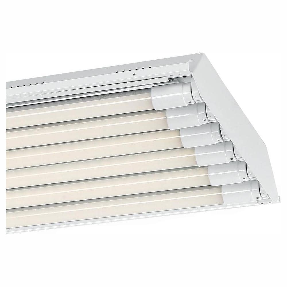 4 ft. 6-Light T8 LED White High Bay Light, 5000K