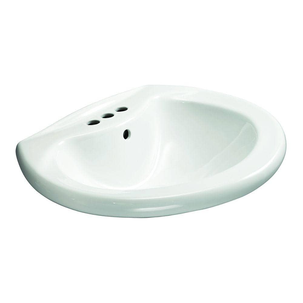 Shelburne 20.20 in. Pedestal Sink Basin in White - Stu's Home Improvement Outlet