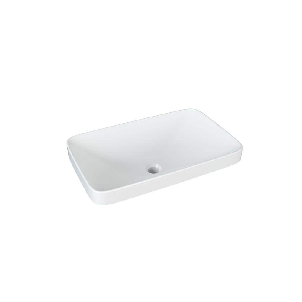 24 in. Ceramic Vessel Sink in White