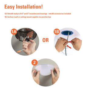 FM 15 in. Round LNS 5 Selectable LED CCT 120 - Volt DIM, Flush Mount - Stu's Home Improvement Outlet