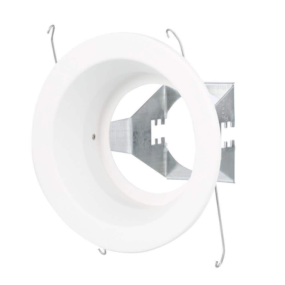 5 in. White Recessed Ceiling Light Trim with Open Splay - Stu's Home Improvement Outlet