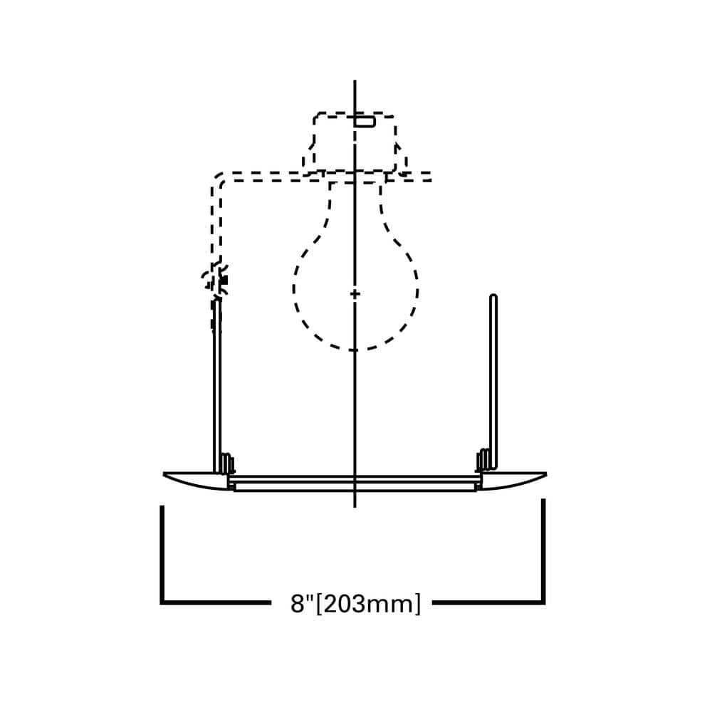 6 in. White Recessed Ceiling Light Trim with Albalite Glass Lens, Wet Rated Shower Light