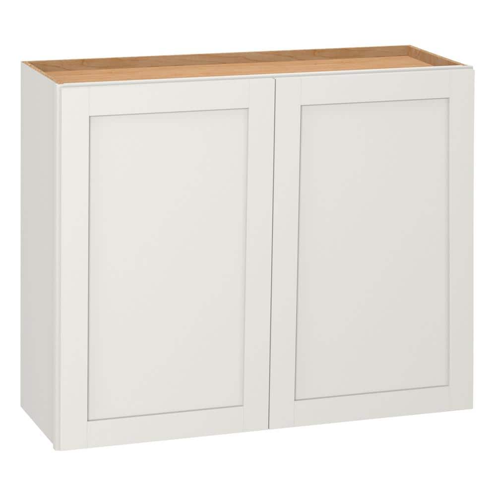 Westfield Feather White Shaker Stock Assembled Wall Kitchen Cabinet (36 in. W x 12 in. D x 30 in. H)
