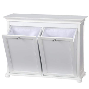 Hampton Harbor 35 in. Double Tilt - Out Hamper in White - Stu's Home Improvement Outlet