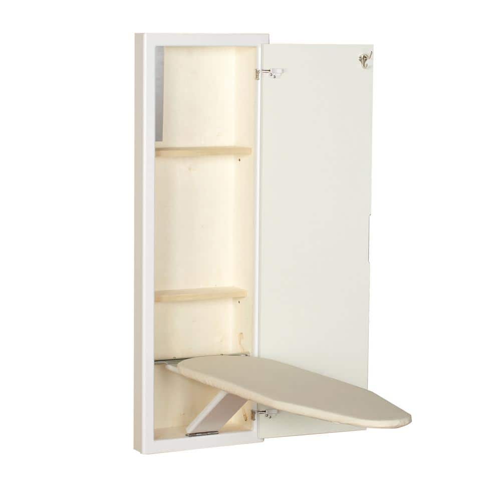 White Prefinished in-Wall Ironing Board