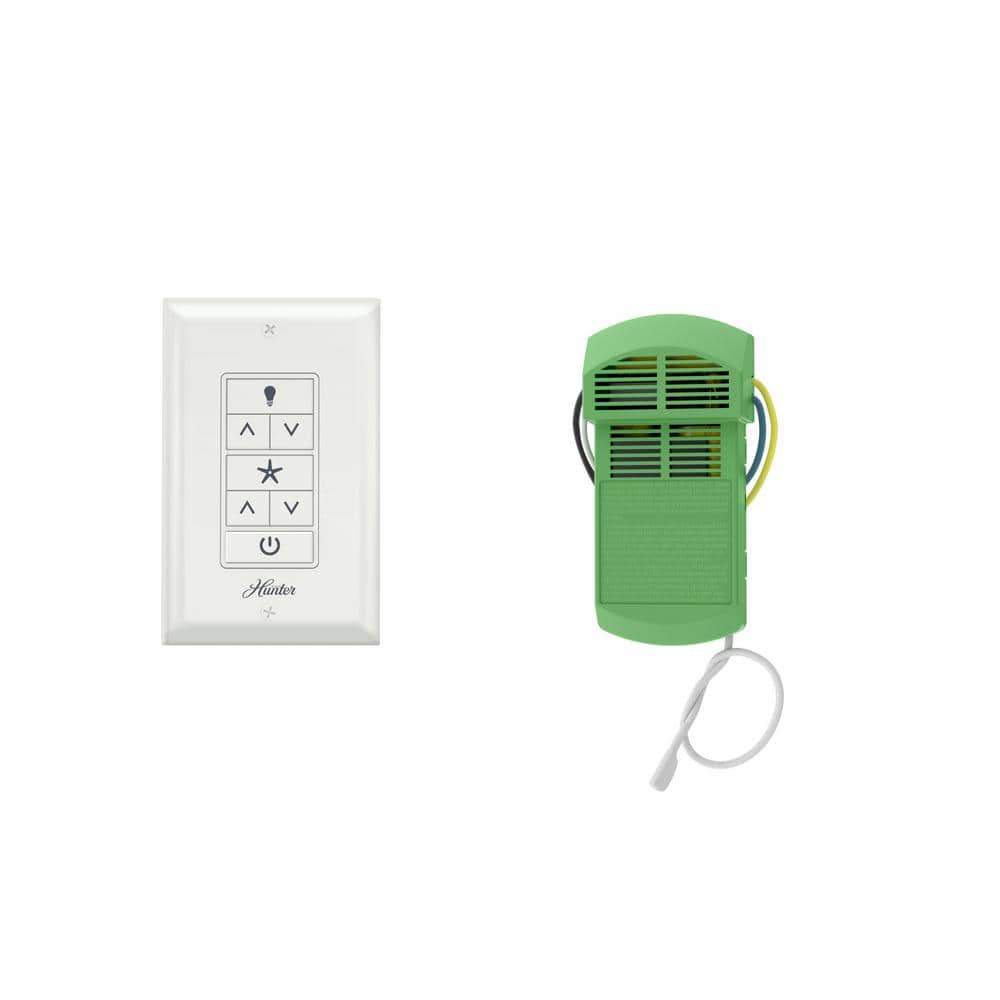 Hunter Universal Damp Rated Ceiling Fan Wall Remote Control White - Stu's Home Improvement Outlet