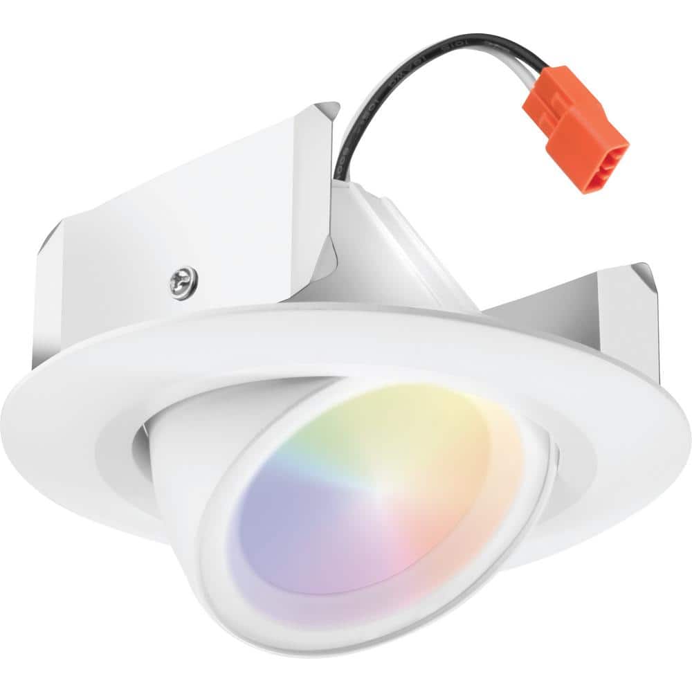 RB ADJ 4 in. CA T20 Smart Tunable CCT/Color Changing Integrated LED Retrofit White Housing required Recessed Light Trim - Stu's Home Improvement Outlet