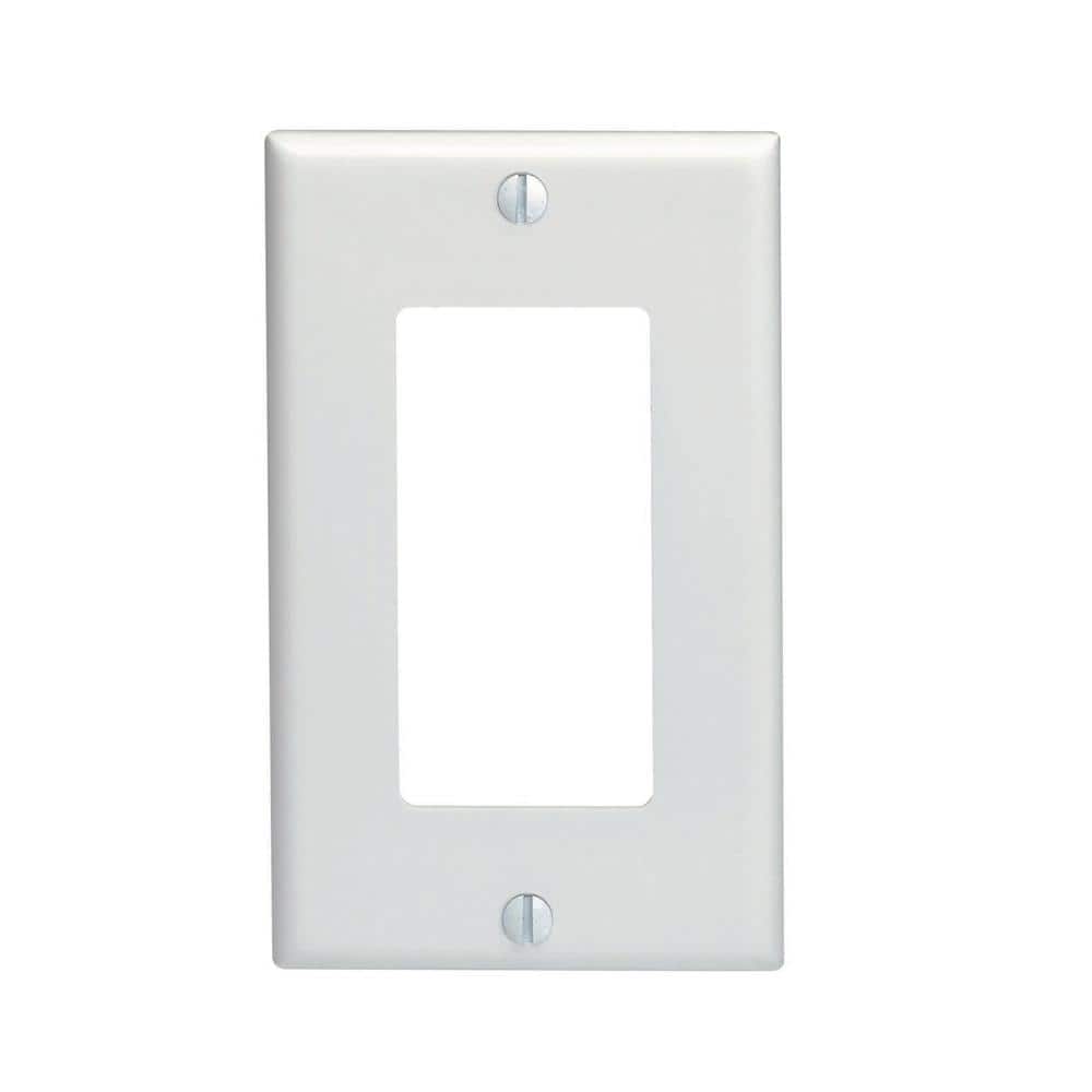 1-Gang White Decora/Rocker Plastic Standard Wall Plate (1-Pack) 80401-00W