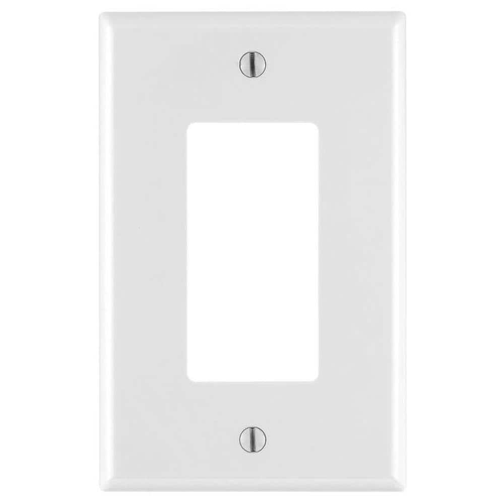 Decora 1 - Gang Midway Nylon Wall Plate - White - Stu's Home Improvement Outlet