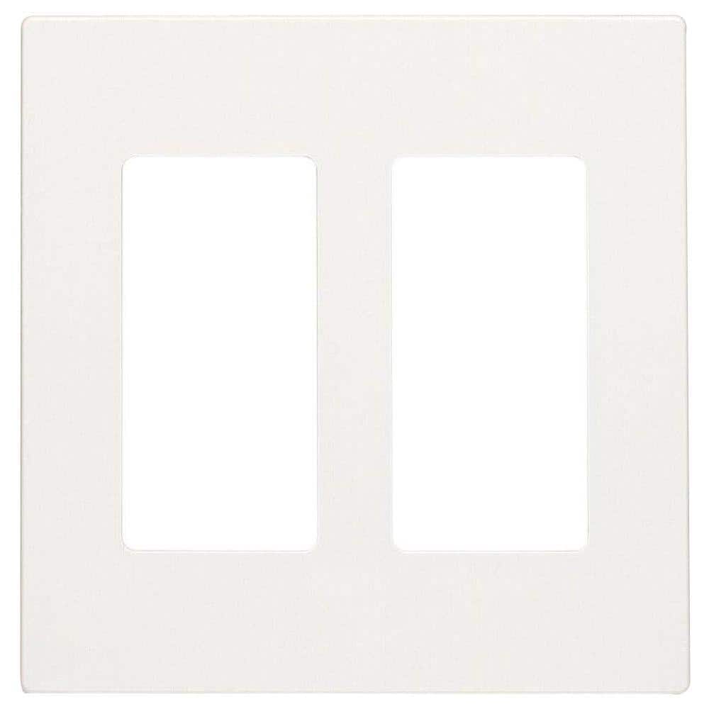 White 2-Gang Decorator/Rocker Wall Plate (1-Pack)