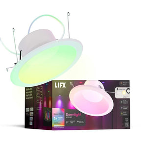 LIFX 6 in. SuperColor Adjustable Smart Retrofit Deep Baffle Recessed Light Trim Kit Downlight - Stu's Home Improvement Outlet