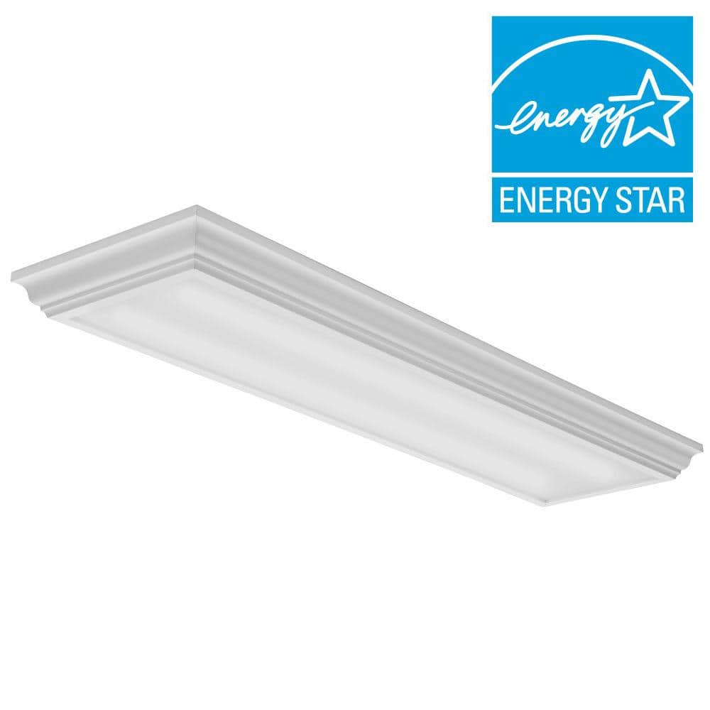 Cambridge 4 ft. 35-Watt White Integrated LED Flushmount