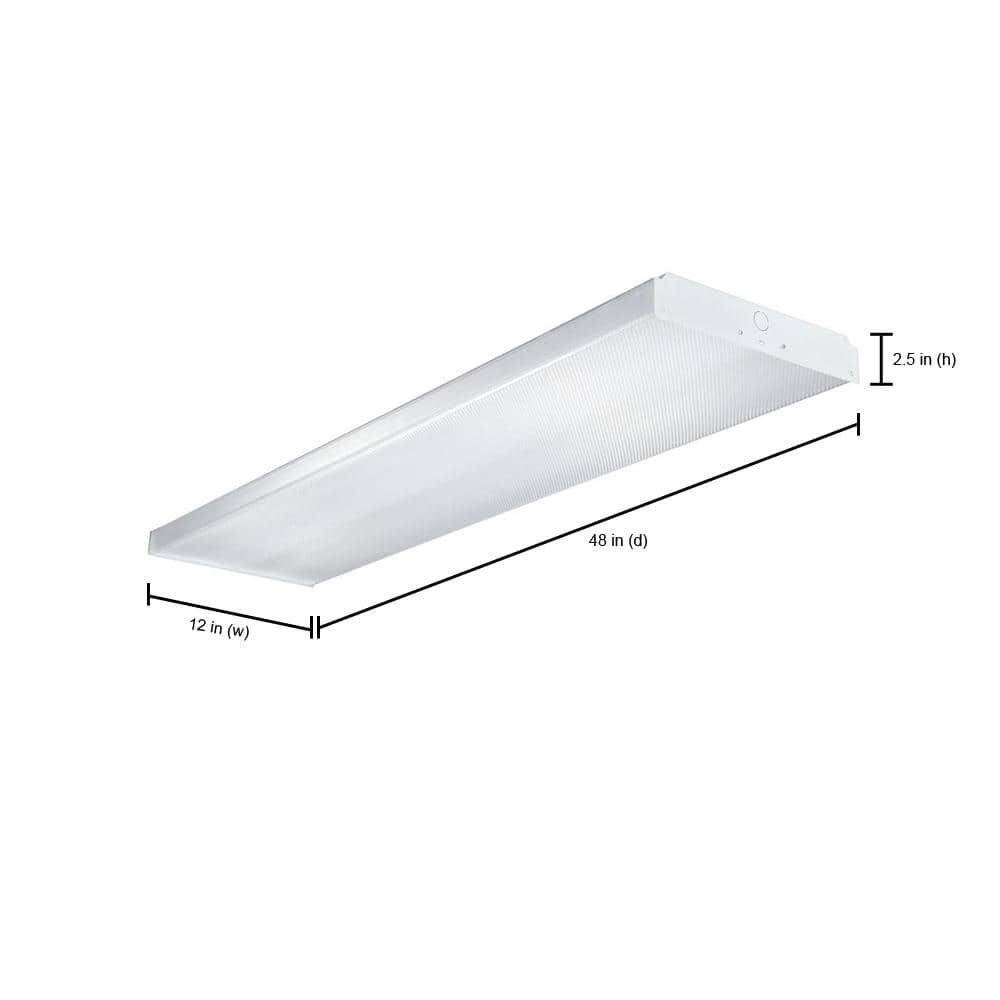 4 ft. White 4 - Light Residential Fluorescent Wraparound Fixture - Stu's Home Improvement Outlet