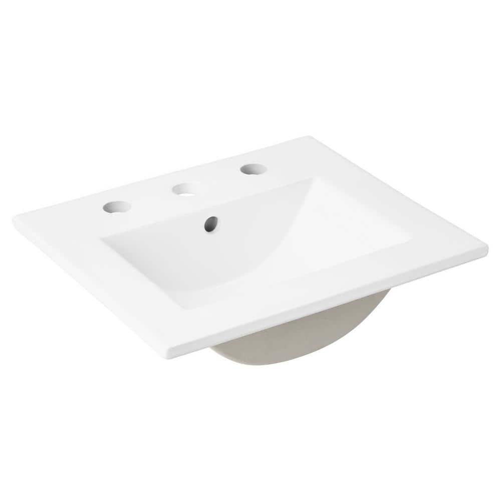MODWAY Cayman 18 in. Bathroom Sink in White