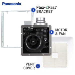 WhisperGreen Select Pick - A - Flow 30 to 110 CFM Bathroom Exhaust Fan Flex - ZFast Bracket - 4/6 in. Duct Adapter - Stu's Home Improvement Outlet