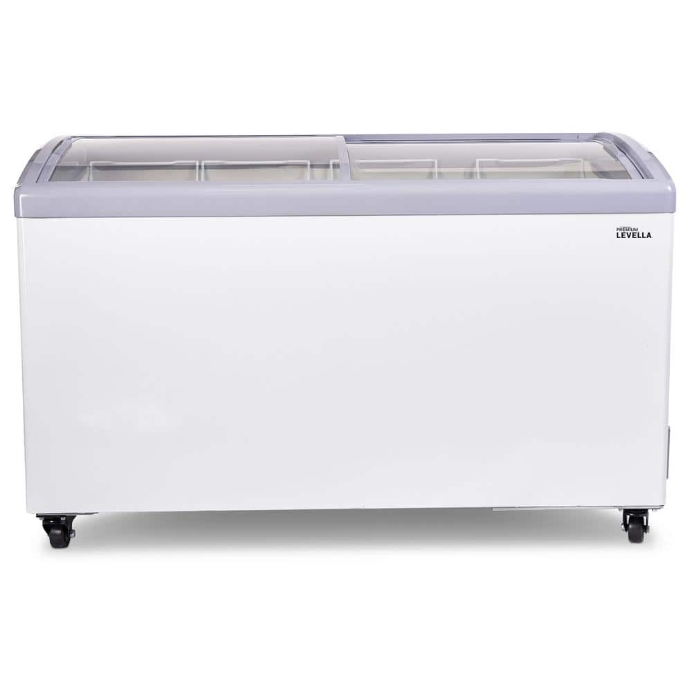10.9 cu. ft Residential/Commercial Curved Glass Top Chest Freezer in White (PFR1090G)