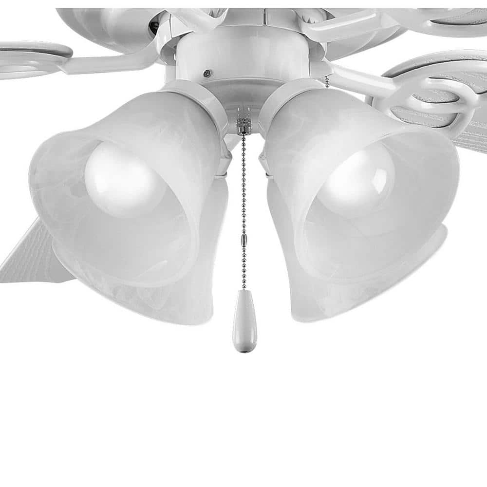 Fan Light Kits Collection 4-Light White Ceiling Fan Light Kit