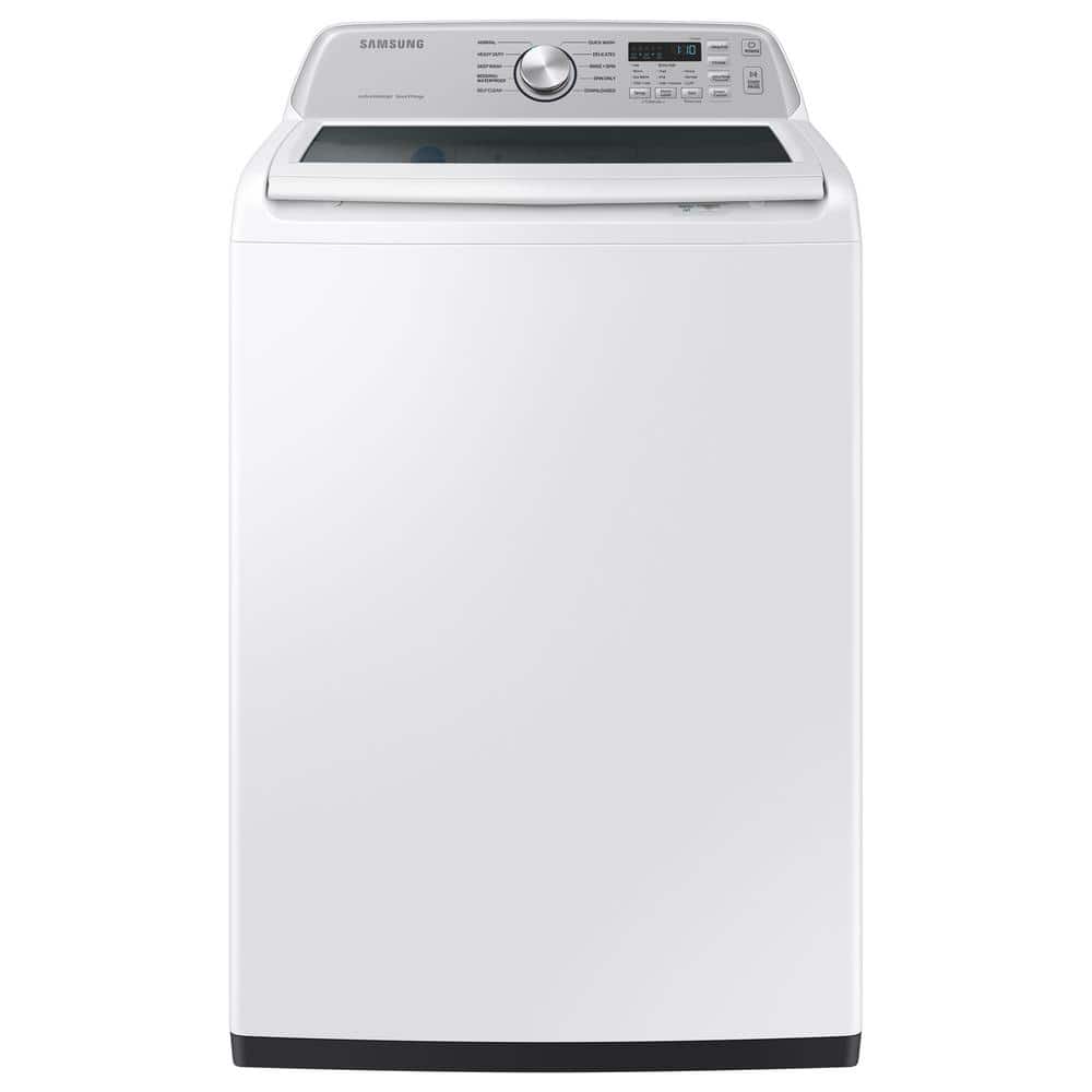 4.7 cu.ft. Large Capacity Smart Top Load Washer with Active WaterJet in White