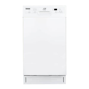 SPT 18 in. White Front Control Smart Dishwasher, 120 - volt Stainless Steel Tub - Stu's Home Improvement Outlet