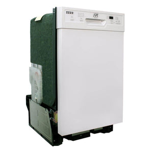 SPT 18 in. White Front Control Smart Dishwasher, 120 - volt Stainless Steel Tub - Stu's Home Improvement Outlet