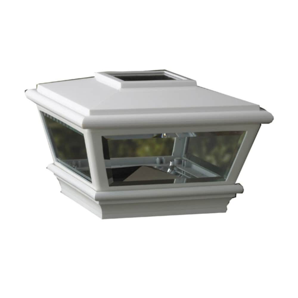 Deckorators 4-in x 4-in 2.4-Lumen 1-Watt White Battery-operated LED Outdoor Post Cap Light (6500 K)