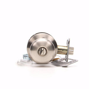 Schlage Plymouth Satin Nickel Exterior Keyed Entry Door Knob - Stu's Home Improvement Outlet